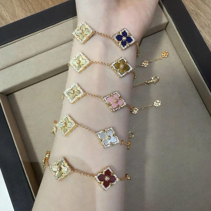 [LUCKY LOVE]OPERA 5 MOTIFS TULLE ENAMEL BRACELET