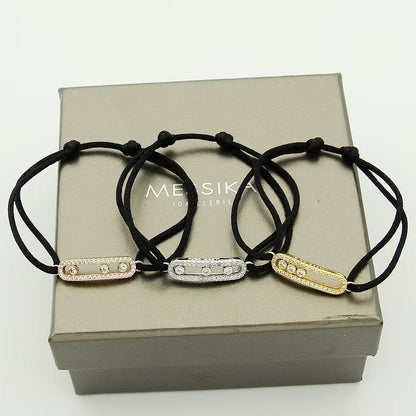 [LUCKY LOVE]Messika Care(s) pink cord pavé bracelet