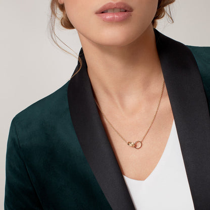 [LUCKY LOVE]LOVE DOUBLE RING NECKLACE