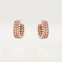 [LUCKY LOVE]CLASH 9.2MM FULL DIAMOND DOUBLE ROW EARRINGS