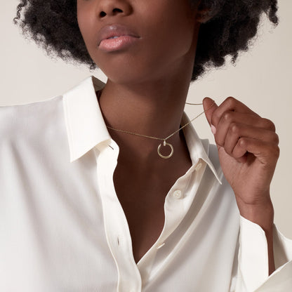 [LUCKY LOVE]JUSTE NECKLACE HALF DIAMOND