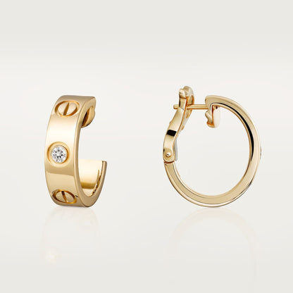 [LUCKY LOVE]LOVE EARRINGS 5.7MM 2 DIAMONDS