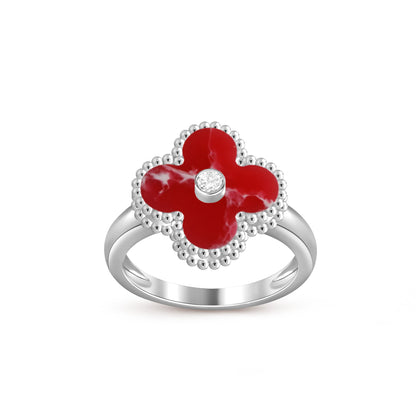 [LUCKY LOVE]CLOVER SILVER DIOMND RING COLLECTION