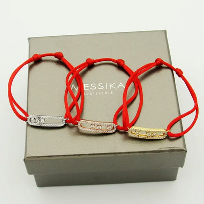 [LUCKY LOVE]Messika Care(s) pink cord pavé bracelet