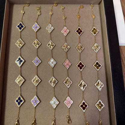 [LUCKY LOVE]OPERA 5 MOTIFS TULLE ENAMEL BRACELET