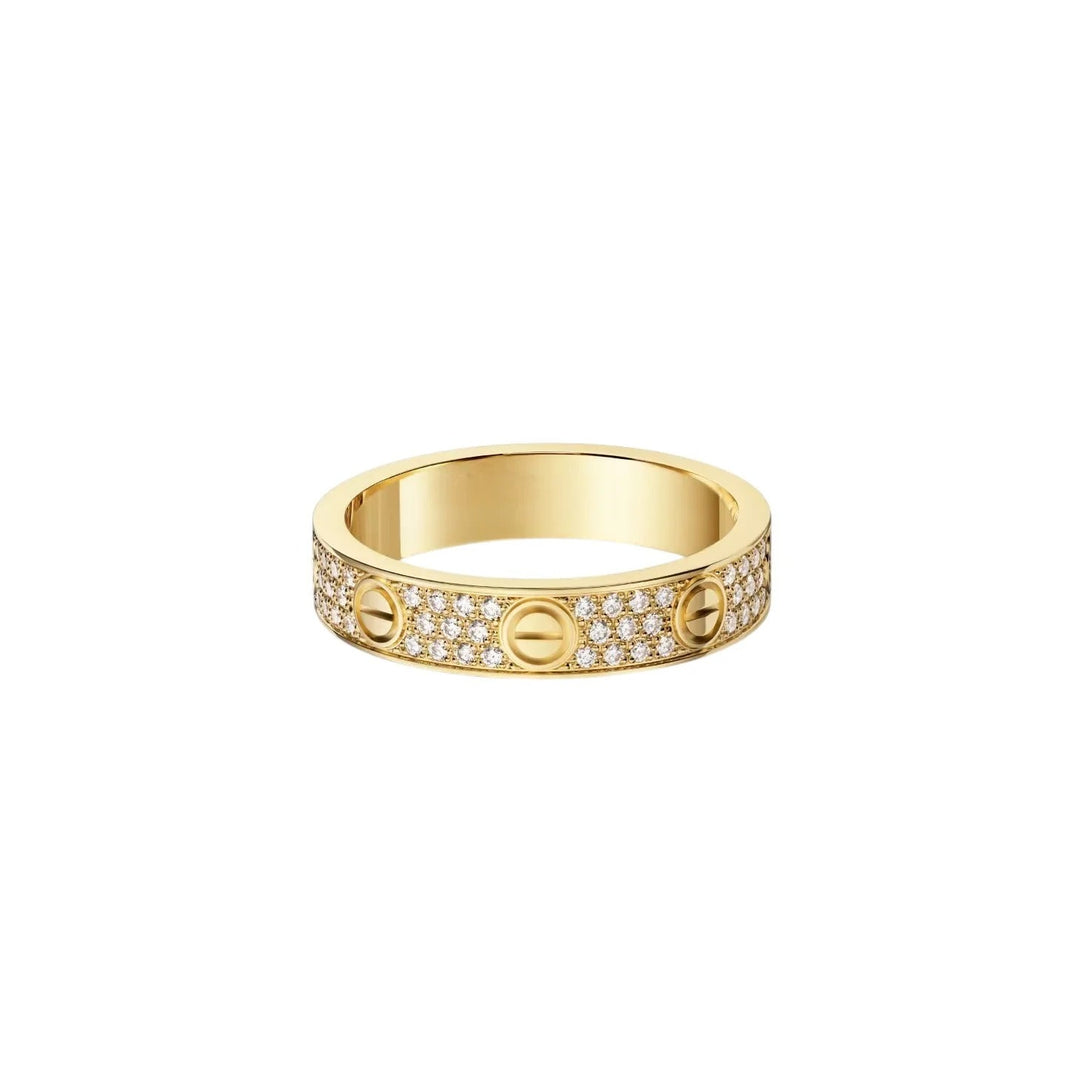 [LUCKY LOVE]LOVE RING 4.0MM DIAMOND PAVED