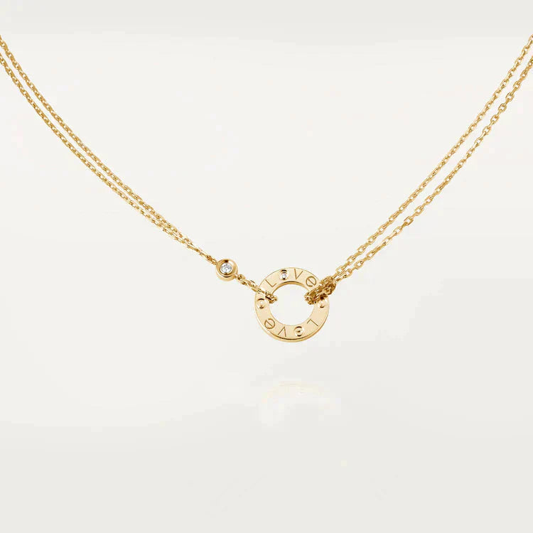 [LUCKY LOVE]LOVE NECKLACE 16MM 2 DIAMONDS