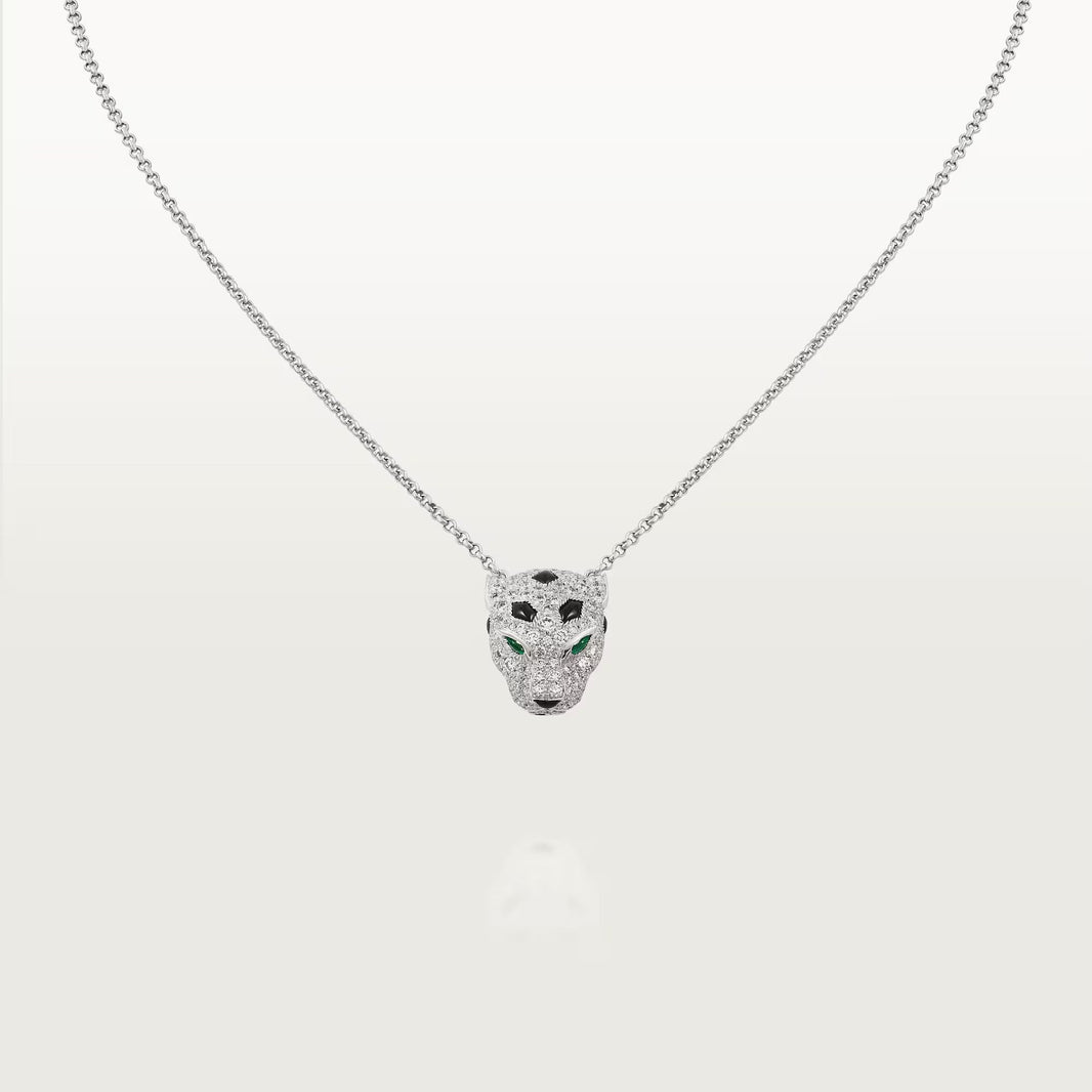 [LUCKY LOVE]PANTHERE FULL DIAMOND NECKLACE