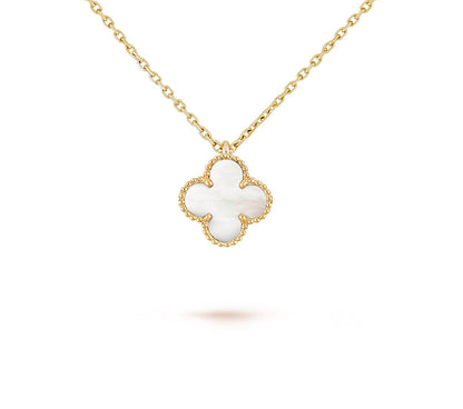[LUCKY LOVE]CLOVER MINI 9.5MM CARNELIANS NECKLACE COLLECTION