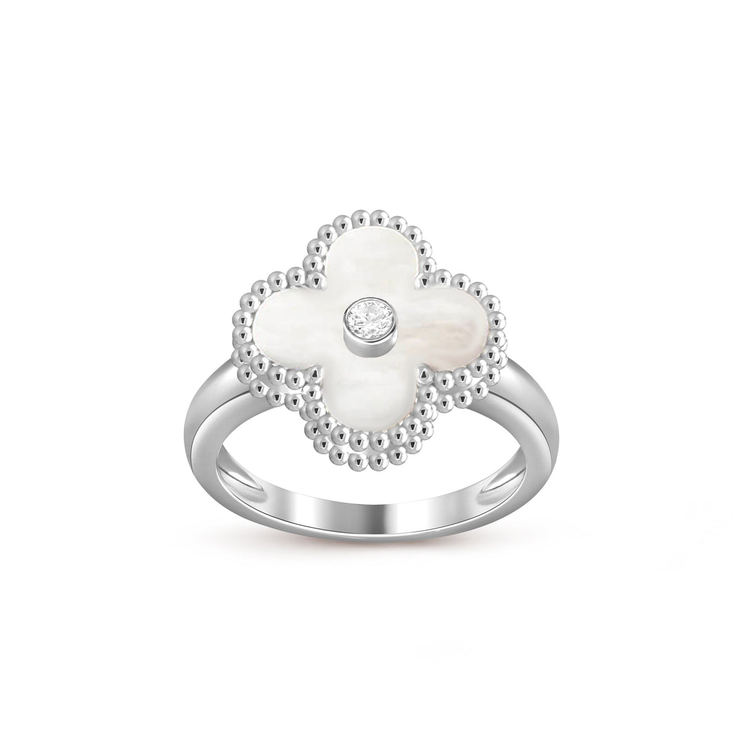 [LUCKY LOVE]CLOVER SILVER DIOMND RING COLLECTION