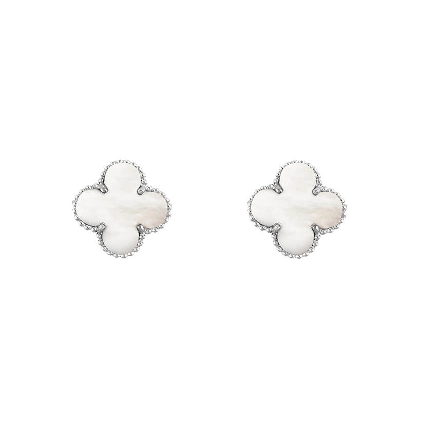[LUCKY LOVE]CLOVER SILVER 15MM EARRINGS COLLECTION