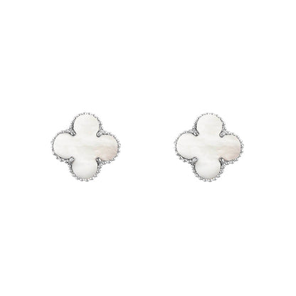 [LUCKY LOVE]CLOVER SILVER 15MM EARRINGS COLLECTION