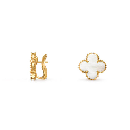 [LUCKY LOVE]CLOVER 15MM MOP EARRINGS COLLECTION