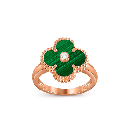 [LUCKY LOVE]CLOVER DIAMOND RING ROSE GOLD COLLECTION