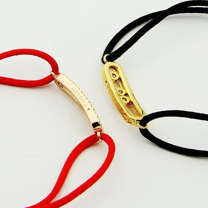 [LUCKY LOVE]Messika Care(s) pink cord pavé bracelet