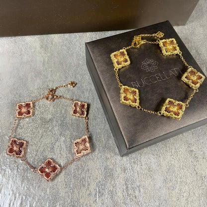 [LUCKY LOVE]OPERA 5 MOTIFS TULLE ENAMEL BRACELET