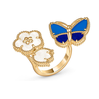 [LUCKY LOVE]LUCKY SPRING BUTTERFLY OPEN-FACE RINGS