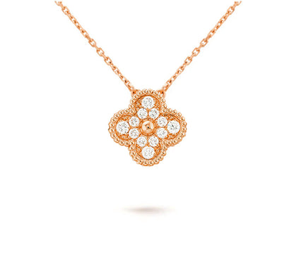[LUCKY LOVE]CLOVER 15MM SINGLE FLOWER NECKLACE COLLECTION