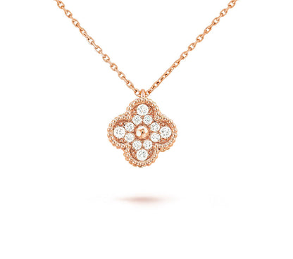 [LUCKY LOVE]CLOVER MINI 9.5MM CARNELIANS NECKLACE COLLECTION