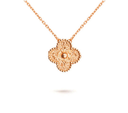 [LUCKY LOVE]CLOVER 15MM SINGLE FLOWER NECKLACE COLLECTION