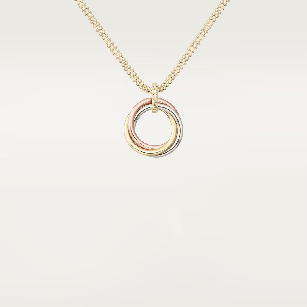 [LUCKY LOVE]TRINITY MEDIUM  DIAMONDS NECKLACE
