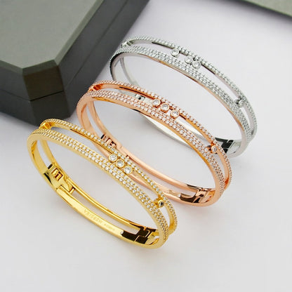 [LUCKY LOVE]Move Romane pavé bangle