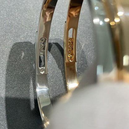 [LUCKY LOVE]Move Noa Rose Gold Pavé Diamond Bangle Bracelet
