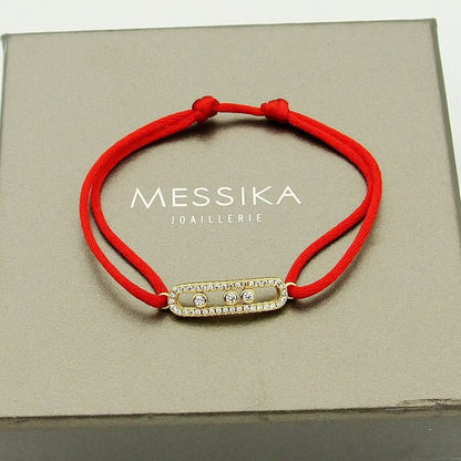 [LUCKY LOVE]Messika Care(s) pink cord pavé bracelet