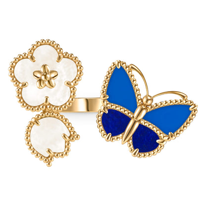 [LUCKY LOVE]LUCKY SPRING BUTTERFLY OPEN-FACE RINGS
