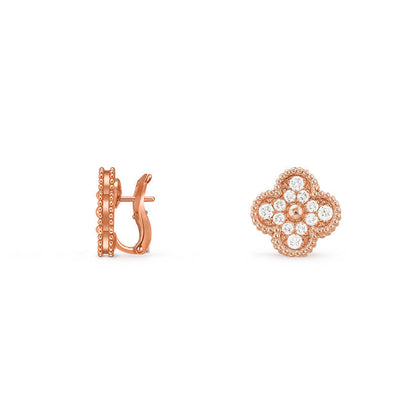 [LUCKY LOVE]CLOVER 15MM MOP EARRINGS COLLECTION