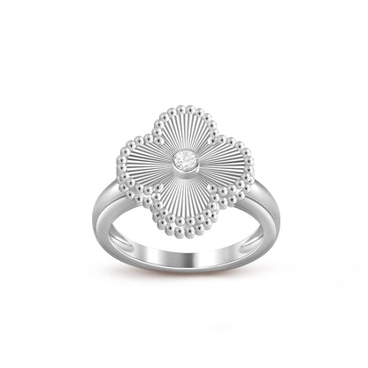 [LUCKY LOVE]CLOVER SILVER DIOMND RING COLLECTION