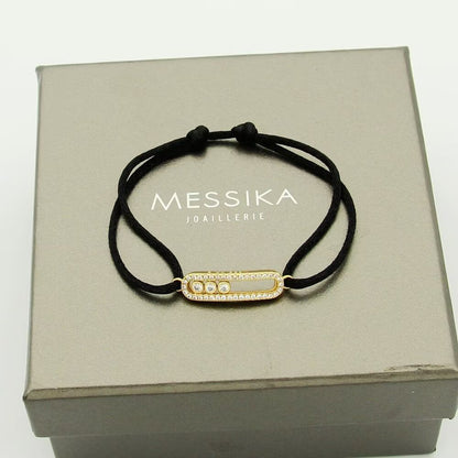 [LUCKY LOVE]Messika Care(s) pink cord pavé bracelet