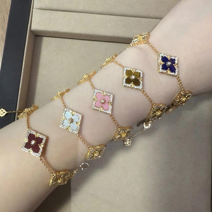 [LUCKY LOVE]OPERA 5 MOTIFS TULLE ENAMEL BRACELET