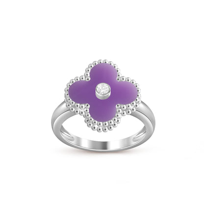 [LUCKY LOVE]CLOVER SILVER DIOMND RING COLLECTION