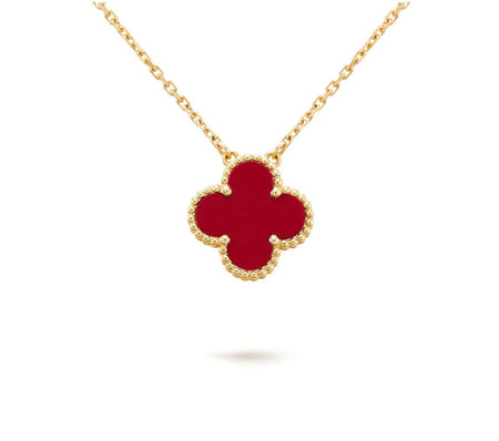 [LUCKY LOVE]CLOVER 15MM SINGLE FLOWER NECKLACE COLLECTION