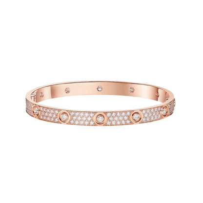 [LUCKY LOVE]LOVE BRACELET 6.1MM DIAMOND-PAVED 10 BIG DIAMONDS