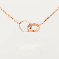 [LUCKY LOVE]LOVE DOUBLE RING NECKLACE