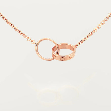 [LUCKY LOVE]LOVE DOUBLE RING NECKLACE
