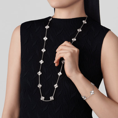 [LUCKY LOVE]CLOVER 20 MOTIFS  LASER SILVER