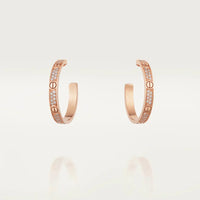 [LUCKY LOVE]LOVE EARRINGS 3.6MM DIAMOND PAVED