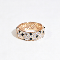 [LUCKY LOVE]PANTHERE SPOTTED FULL DIAMOND RING