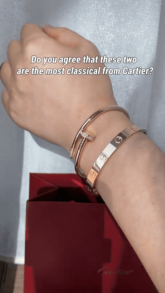 [LoveLucky] LOVE Classic & JUSTE Diamond Bracelet Stack Set