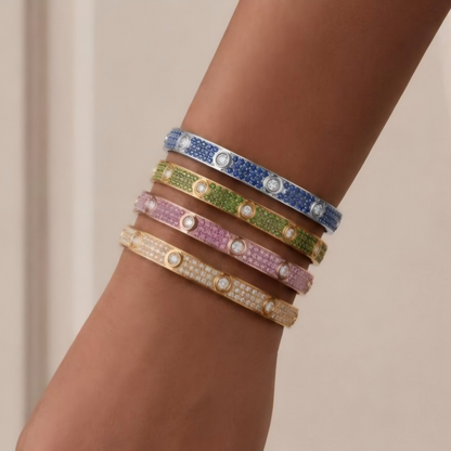 [LUCKY LOVE]2026 PAVE GEMSTONE LOVE BRACELET 6.1MM 10 DIAMONDS