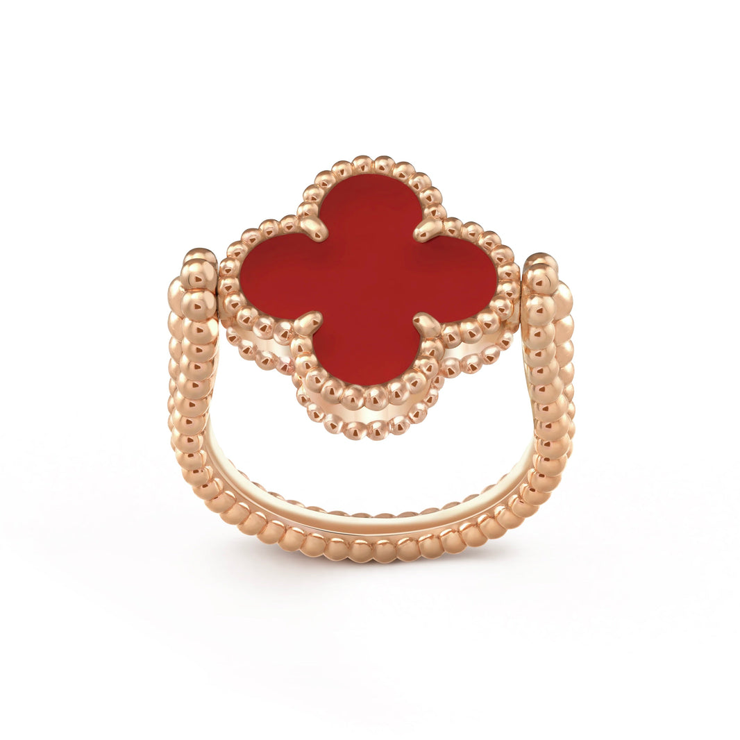 [LUCKY LOVE]CLOVER RIVERSIBLE RING ROSE GOLD COLLECTION