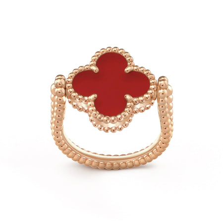 [LUCKY LOVE]CLOVER RIVERSIBLE RING ROSE GOLD COLLECTION