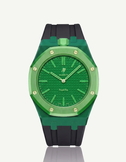 Silicone Strap & Case  Royal Pop Green Eight(Customize  Colors)