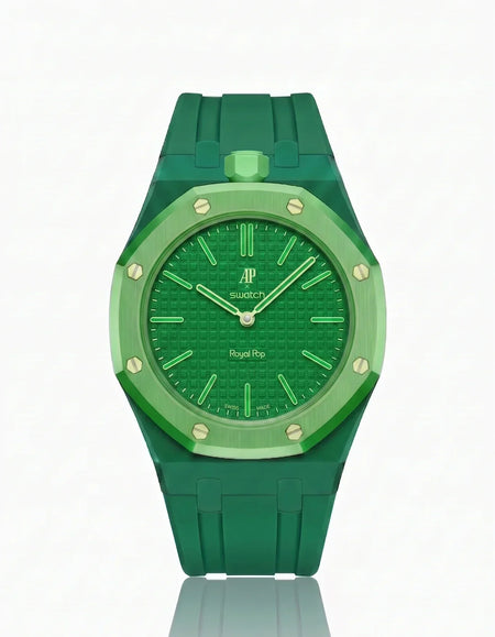 Silicone Strap & Case  Royal Pop Green Eight(Customize  Colors)