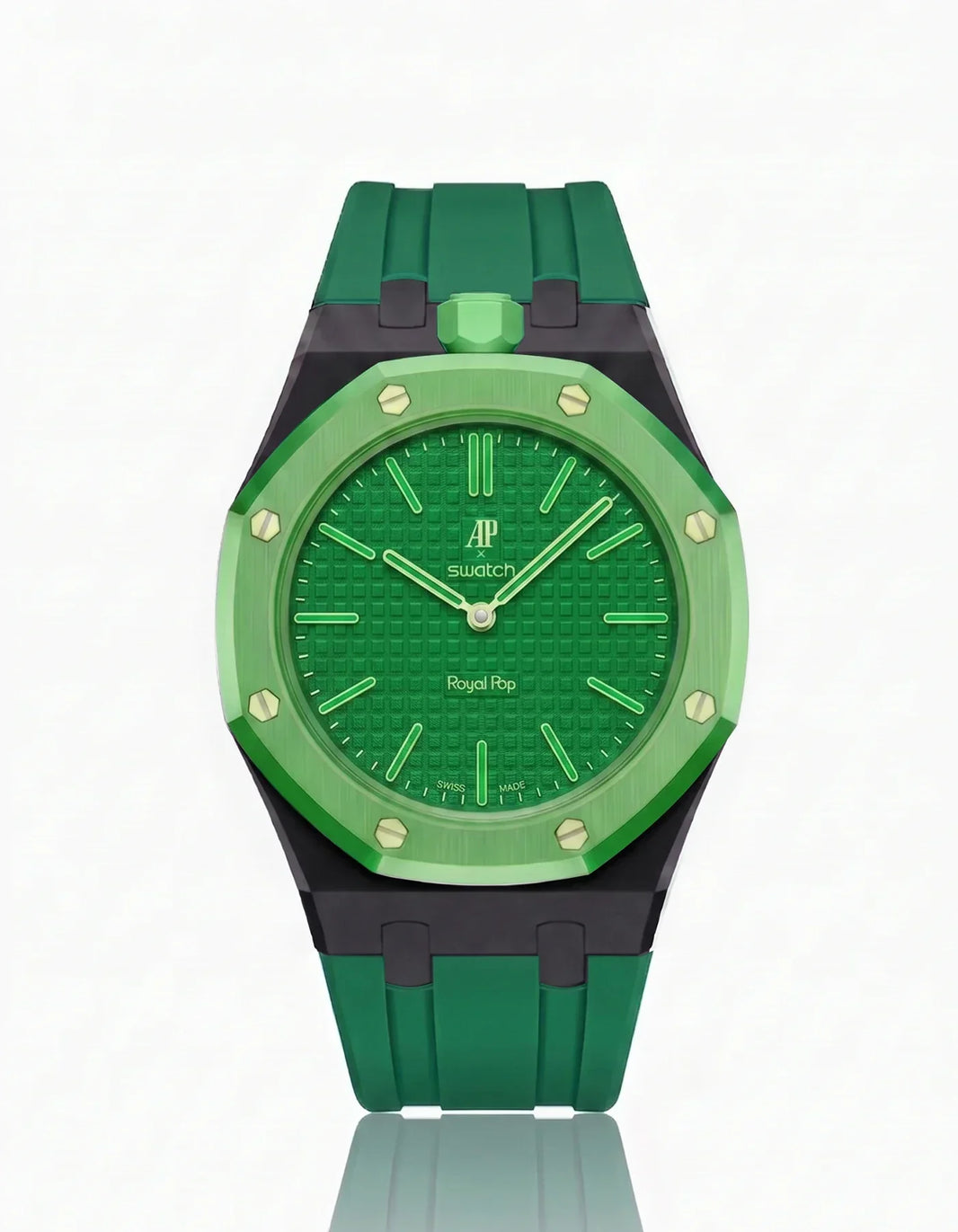 Silicone Strap & Case  Royal Pop Green Eight(Customize  Colors)