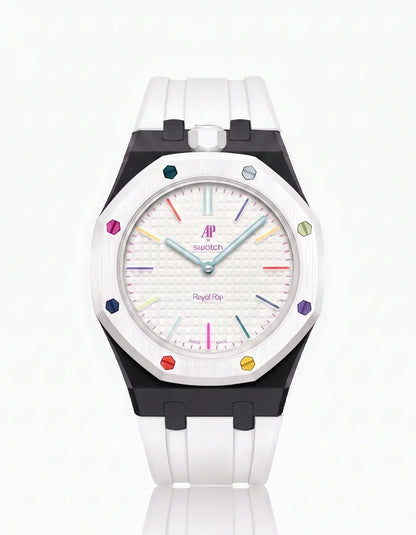 Silicone Strap & Case  Royal Pop Huit Blanc(Customize  Colors)