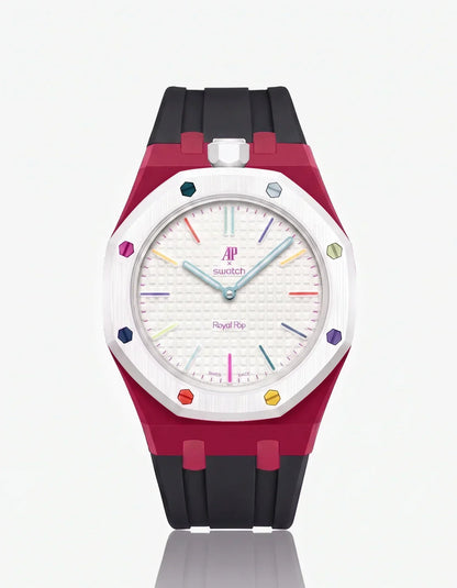 Silicone Strap & Case  Royal Pop Huit Blanc(Customize  Colors)